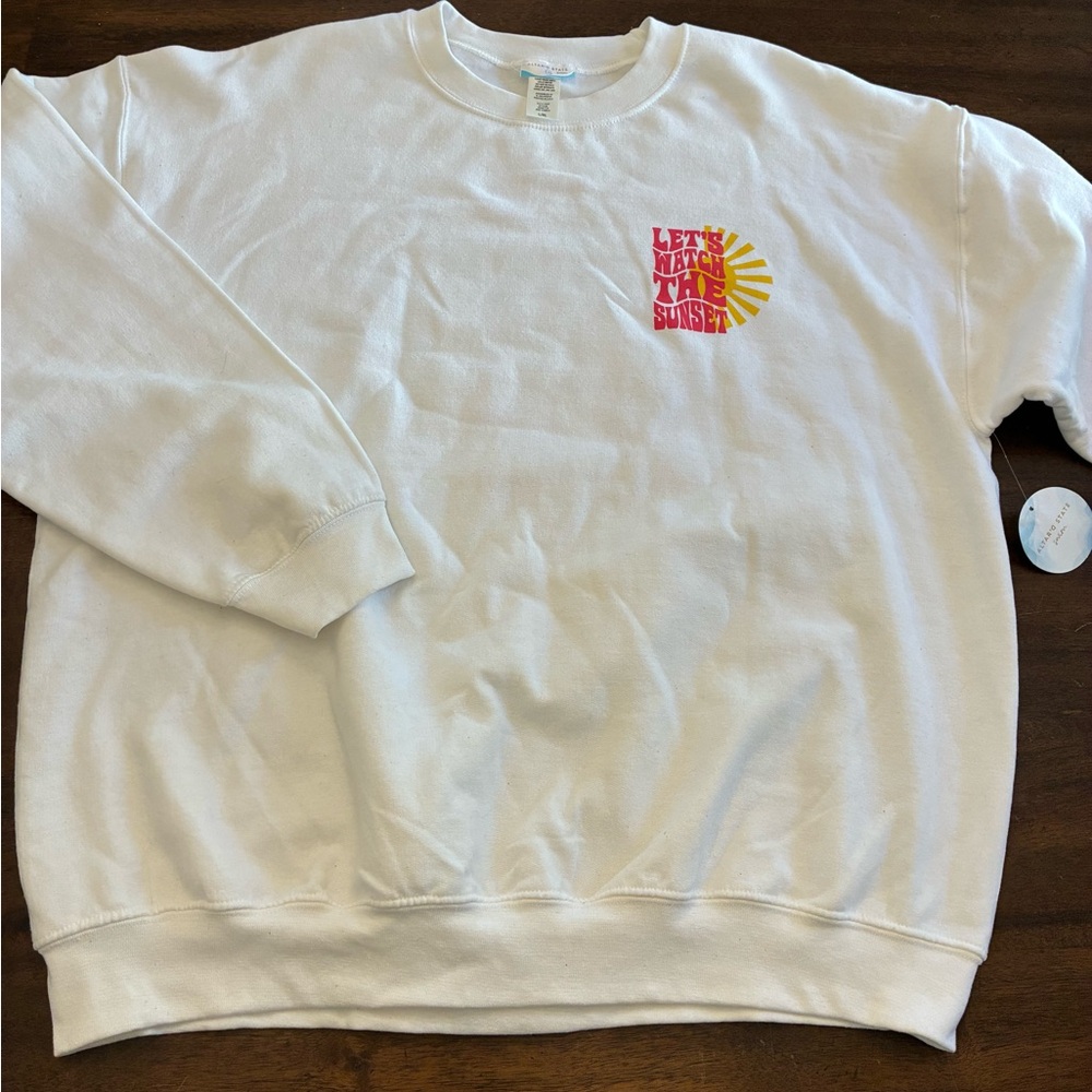Altar’d State Crewneck Sweatshirt Women’s Large XL Let’s Watch The Sunset New - Picture 2 of 4